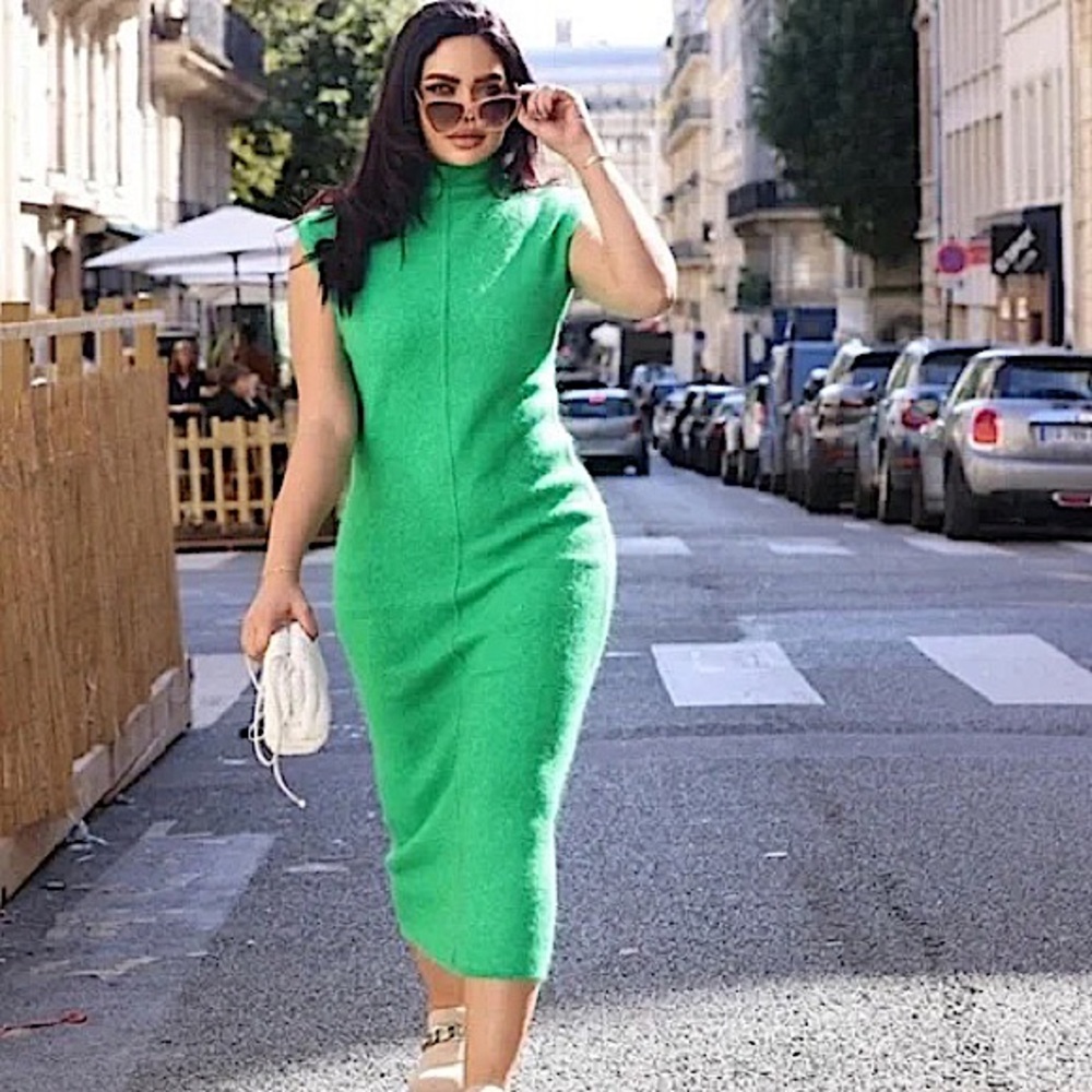 Zara Alpaca blend knit maxi dress bloggers fav